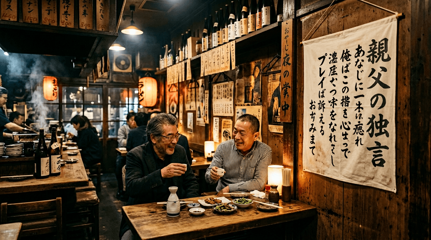 昭和レトロな雰囲気の居酒屋店内イメージ